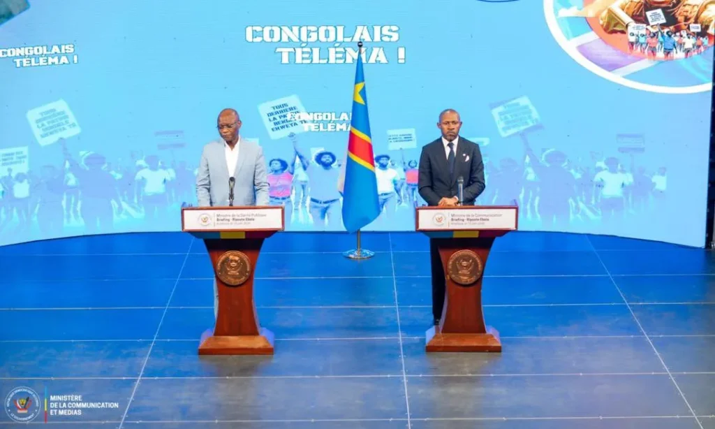 Le ministre de la Santé publique, Roger Kamba, lors d’une intervention publique.